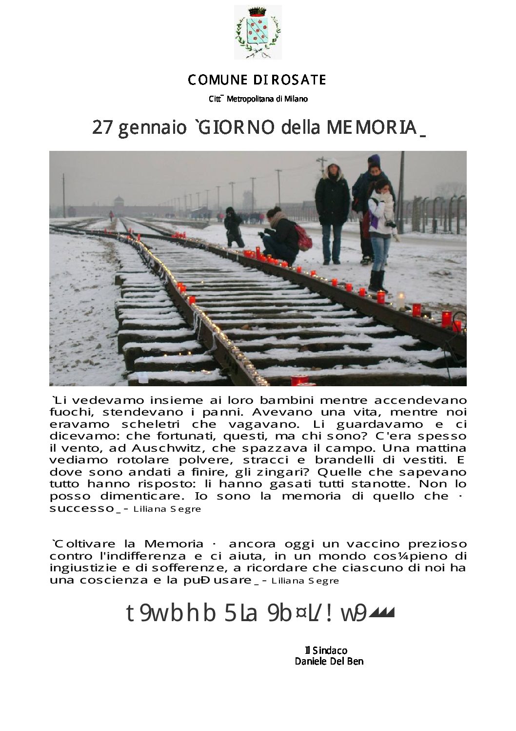 27 gennaio “GIORNO della MEMORIA”