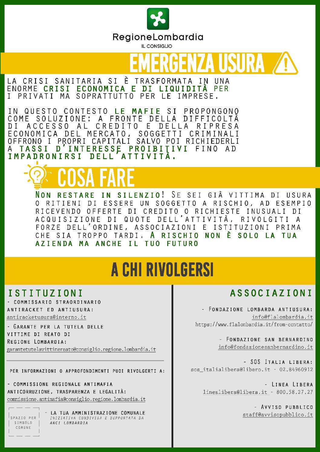 Usura ed estorsione – i pericoli della ripartenza e le strategie delle organizzazioni criminali sulle imprese e sull’economia legale