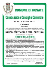 Consiglio Comunale del 27 aprile 2022