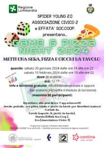 Game e pizza night 2024