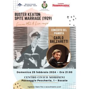 BUSTER KEATION: SPITE MARRIAGE (1929) – Cinema Muto & Live Music con il pianista Carlo Balzaretti