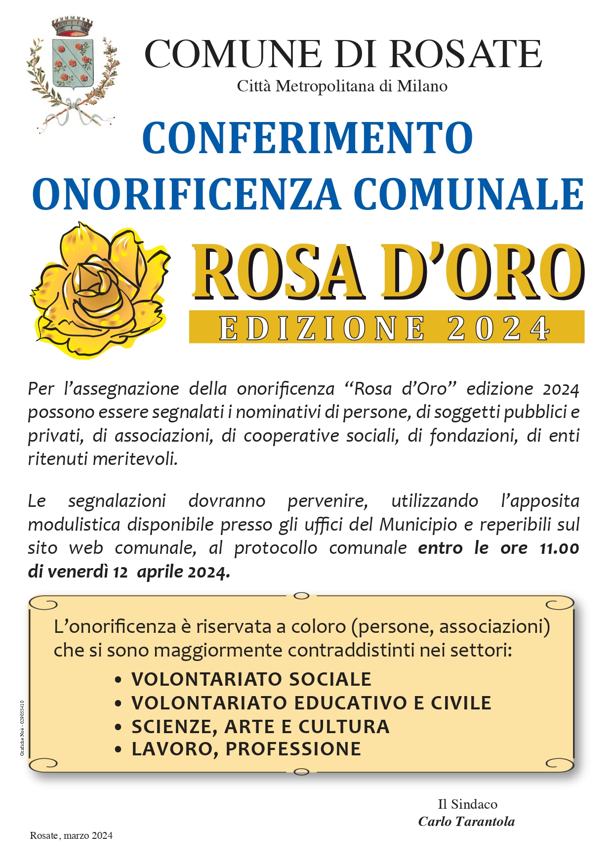 Rosa d’Oro – Edizione 2024