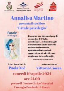 presentazione del Libro “Fatale Privilegio” di Annalisa Martino
