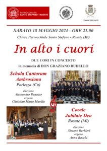 due Cori in concerto in memoria di Don Graziano Rudello