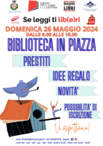 Biblioteca in piazza – Domenica 26 maggio 2024